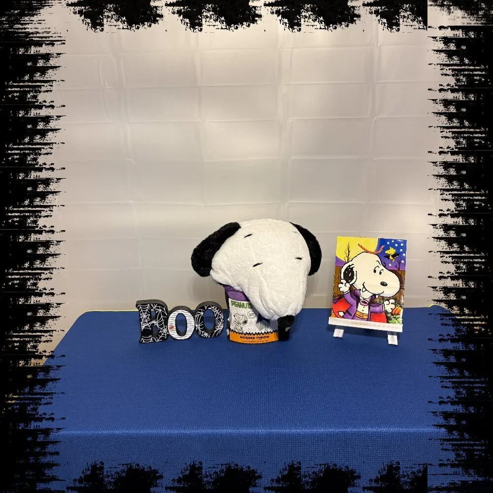 Licensed Peanuts Skeleton Snoopy Hooded Throw Blanket, & Trick or Treat Bag